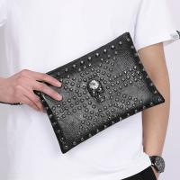 Bolso de mano de cuero PU suave a la moda para hombre, bolso duradero de alta calidad, bolso de mano con diseño de retales informal - details 4