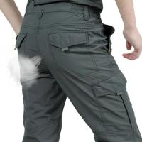 Pantalones de senderismo de secado rápido para hombre, pantalones transpirables de verano para exteriores, montañismo, pesca, senderismo, deporte, pantalones de camuflaje tácticos - details 0