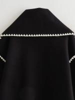 Chaqueta elegante suelta de media temporada para mujer, cuello con bufanda en zigzag, ropa de moda, otoño e invierno, 2024 - details 62