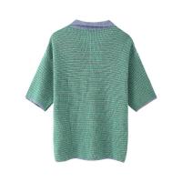 Conjunto de Moda para Mujer OUWU Camisa con Cuello de Raya y Pantalones Cortos Elásticos - details 9