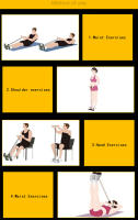 Bandas de resistencia de 4 tubos para Fitness, ejercitador de Pedal de látex, expansor de cuerda para sentarse, bandas elásticas, equipo de Yoga, entrenamiento de Pilates - details 10