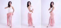 Ropa de baile de mezclilla hecha a mano para mujer, borla, cinturón de crochet triangular, danza del vientre, pañuelo de cadera ENCE - details 7