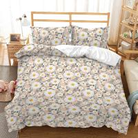 Cubierta de Edredón con Estampado Floral Duvet King Set de Ropa de Cama Suave Microfibra con Patrón Geométrico Funda de Cojín con 2 Fundas de Almohada - details 17
