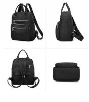 Mochila informal para mujer, bolso de gran capacidad, bolso de hombro negro Oxford impermeable. - details 4