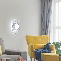 Goeco-Lámpara de Techo LED Blanca Redonda de Aluminio, 32W, 27x22x6 CM, Luz Blanca 6500K, Ideal para Pasillo Cocina - details 6