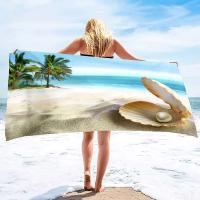 Toallas de baño sin arena de concha, toalla de Spa de playa, suave, absorbente, de gran tamaño, de secado rápido para piscina - details 13