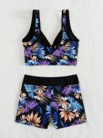 Conjunto de bikini de cintura alta para mujer, traje de baño sexy con estampado floral, traje de baño de playa, 2023 - details 4