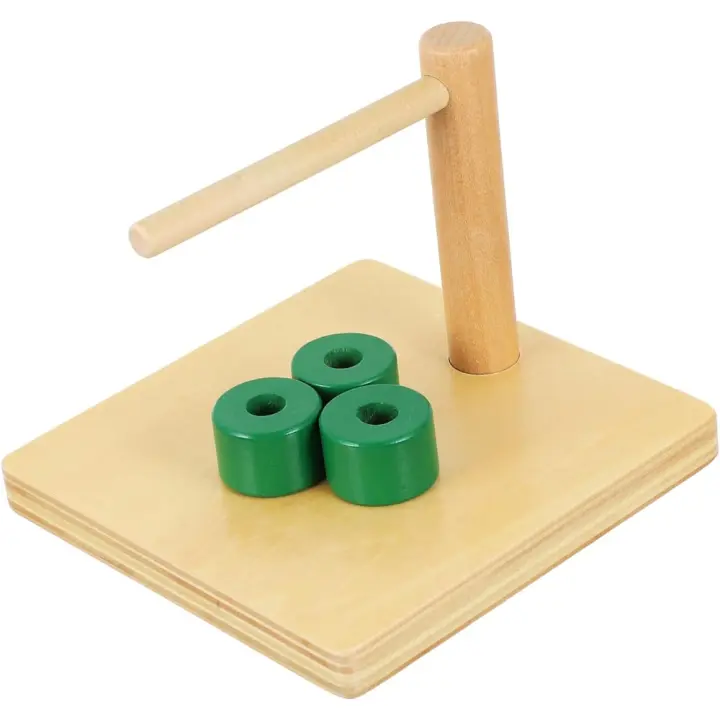 1 Juego De anillos cilíndricos, Juguetes Cognitivos De Color, educativos, tempranos, Juguetes educativos - 1
