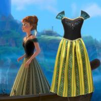 Disfraz de princesa Anna verde para niñas pequeñas, disfraz de Halloween, vestido elegante para fiesta de cumpleaños, vestido de carnaval - details 12