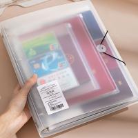 Práctico folleto de almacenamiento de PP, hojas sueltas, a prueba de polvo, bolsa de almacenamiento de identificación familiar, carpeta A4/A5/B5, soporte para billetes, escuela - details 3