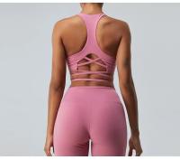 Conjunto de Yoga Sin Costuras de Alta Elasticidad para Mujeres 2pcs Pantalones de Yoga de Cintura Alta Traje de Gimnasio Fitness Ropa de Entrenamiento para Niñas - details 17