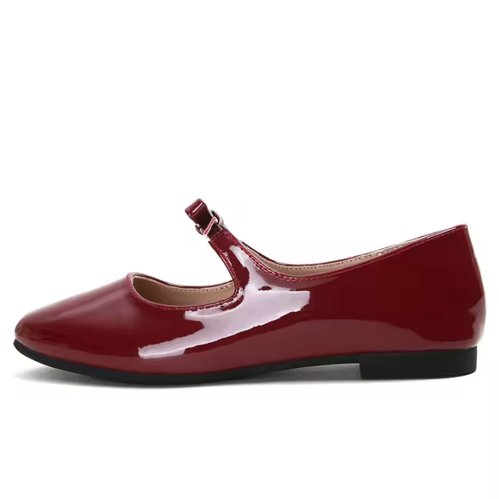 Zapatos de ballet con lazo francés, zapatillas planas con una tira para mujer - 1