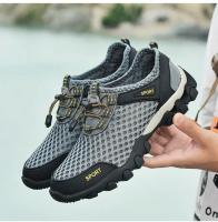 Zapatos deportivos de malla de verano para hombre, zapatos antideslizantes ligeros y transpirables a la moda para montañismo, zapatos informales para correr y viajes al aire libre - details 6