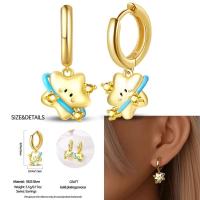 Pendientes de plata con borlas de copos de nieve azules y diamantes, lazo rojo para mujer, joyería creativa, regalos temáticos navideños - details 7