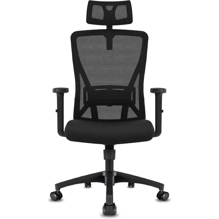 Silla de Oficina Ergonómica Silla de Escritorio Ajustable con Reposacabezas y Soporte Lumbar - 1