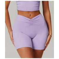 Shorts deportivos de yoga de cintura alta con compresión para mujer, cómodos, con cintura en V. - details 0
