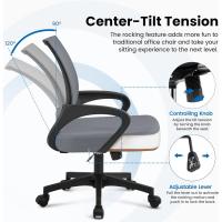Silla de Oficina Ergonómica Transpirable, Ajustable en Altura, Soporte Lumbar, Giratoria para Max 136 KG - details 40