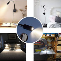 Lámpara LED de pared para cabecera de cama, candelabros de pared para lectura y trabajo de máquina de 4000 V, color negro, 3W, 110 K, 240-220V, 2 unidades por lote - details 7