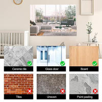 Pegatinas de pared de espejo extraíbles, láminas acrílicas flexibles, azulejos, espejos sin cristal, 1 piezas - details 9