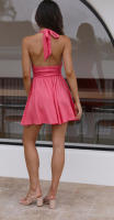 Vestido halter de lino y algodón nuevo de verano para mujer - details 17