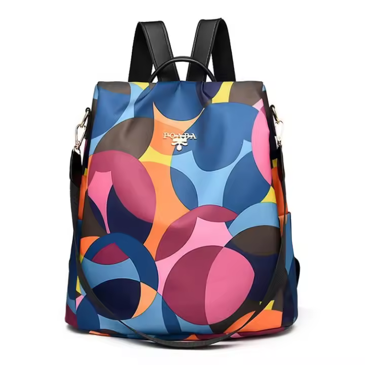 Mochila antirrobo, mujeres, ocio al aire libre, bolsa de viaje, impresión, mochila escolar de tela Oxford, mochila de moda, enviar colgante - 1