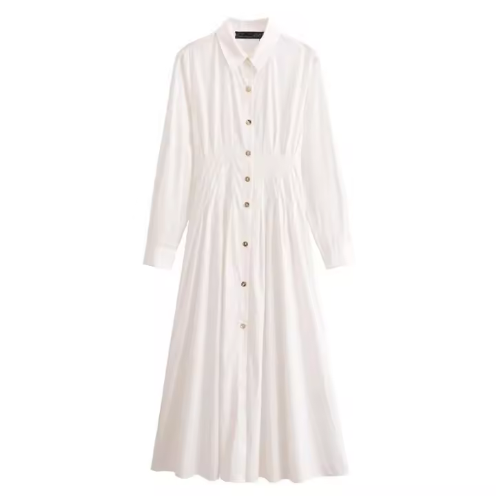 Vestidos de verano para mujer Vestido recto de manga larga - 1