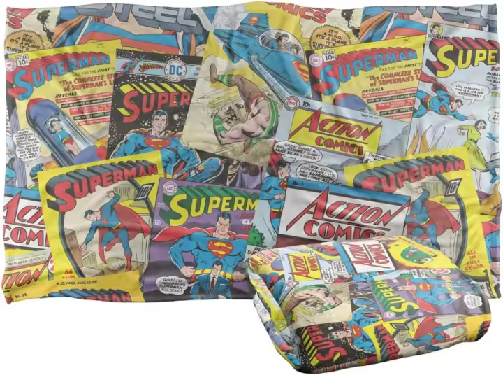 Manta súper suave al tacto con diseño de Superman para niños, niñas y adultos, sofá cama - 1