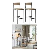 Conjunto de Mesa Alta de Bar Set Mesa y 2 Taburetes con Respaldo de Estilo Industrial OGT03-XL ES - details 8