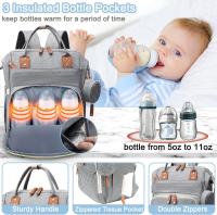 Bolsa para pañales de gran capacidad, mochila multifuncional impermeable unisex, elegante mochila de viaje para mamá, bolso bandolera, bolsa para colgar del cochecito del bebé Bolsa para mamá - details 1