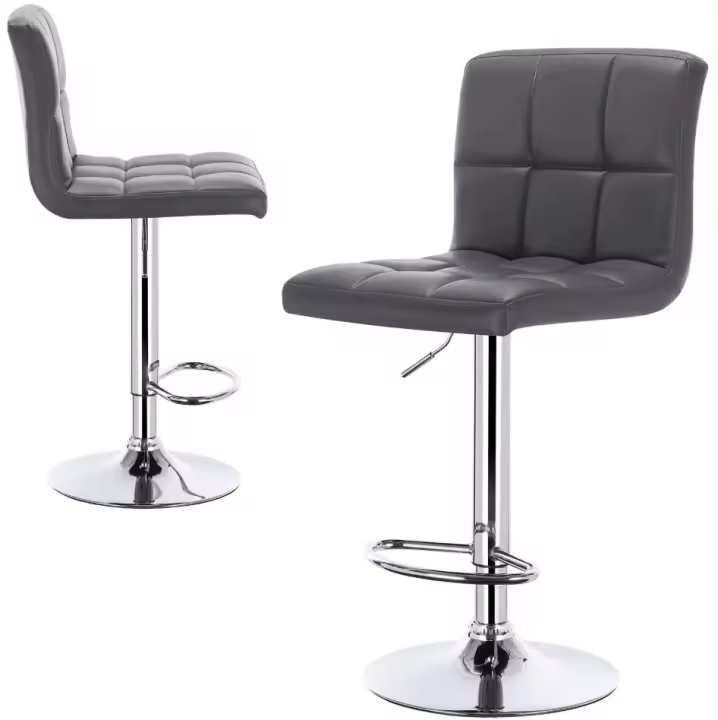 Taburete de Bar Moderno Diseño de Counter de Cocina de Pub con Asiento Ajustable y Giratorio - 1