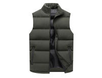Chaquetas sin mangas holgadas y gruesas con relleno cálido para hombre, parabrisas con cuello levantado para s, - details 8
