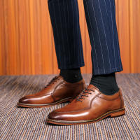 Cuero genuino de primera capa de cuero de vaca hecho a mano zapatos de cuero para hombres zapatos para hombres. - details 17
