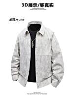 Chaqueta De Pana Primavera Nueva Chaqueta Guapa Con Solapa Para Hombre Chaqueta De Diseño De Moda Superior Informal Suelta - details 6
