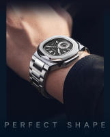 Reloj de hombre resistente al agua de cuarzo con calendario luminoso y correa de acero inoxidable - details 11