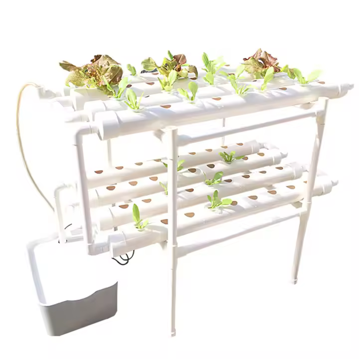 Kit de cultivo hidropónico para interiores o exteriores, tubería de 2 capas, 72, sistema de cultivo con bomba sumergible de 8W - 1