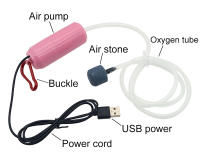 Bomba de aire de oxígeno para acuario, oxigenador pequeño USB para pecera, compresor de aire silencioso, Mini aireador, accesorios portátiles para pecera - details 1