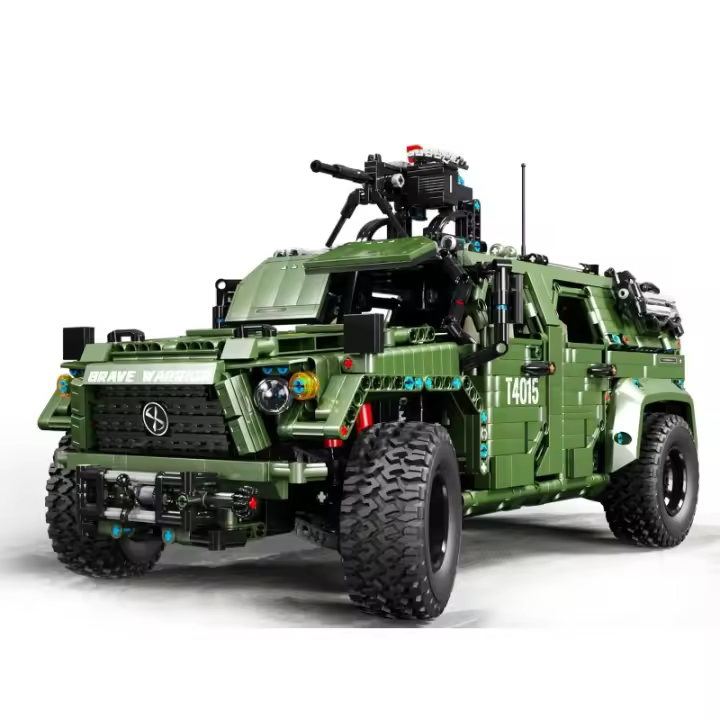Conjunto de Construcción de Coche Militar Camión de Combate de Guerrero Off-Road de Ejército - 1