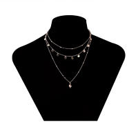 Collar con colgante de cactus redondo de aleación para mujer, cadena de cuentas redondas simples, vestido de cuello multicapa - details 5
