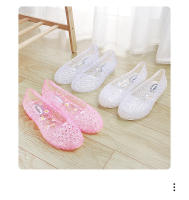 Nuevos zapatos de gelatina, sandalias bajas transparentes de moda para mujer, zapatillas auténticas de USA - details 19