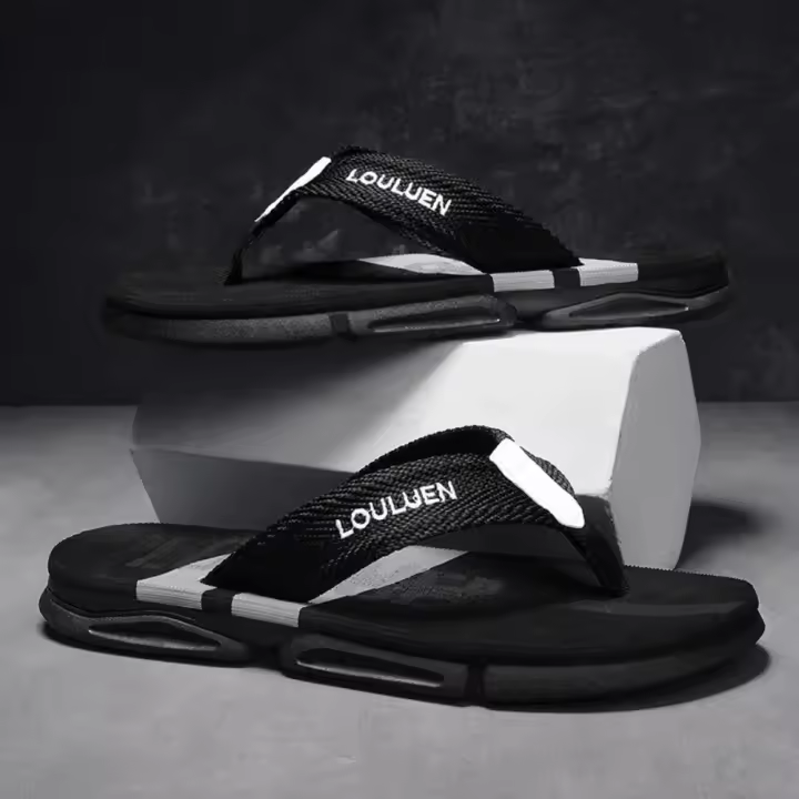 Chanclas de playa para hombre, zapatillas antideslizantes, transpirables, informales, de alta calidad, para verano y exteriores - 1