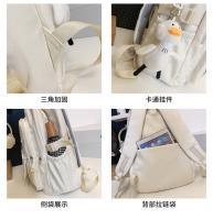 Bolso escolar de diseño para estudiantes de secundaria femenino, mochila de estilo universitario para estudiantes de secundaria, mochila versátil simple para estudiantes universitarios de color sólido - details 4