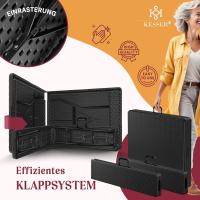 Piezas, Mesa + 2X Banco, Mesa Plegable, Plástico, Juego de jardín con Aspecto de ratán/Plegable - details 2