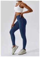 Pantalones de yoga sin costuras para mujer, leggings push up de cintura alta, ajustados, de secado rápido, elásticos, para entrenamiento - details 27