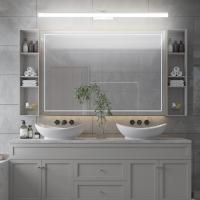 Lámpara LED de 32W Lámpara de espejo Aplique Blanco Frio 6000K Luz natural para Espejo Muebles de Maquillaje Aparato Montado en la Pared, Negro, 120CM - details 74