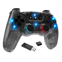 Mando inalámbrico con vibración para consola Switch/PS3, mando medio transparente con Bluetooth, doble Motor, seis ejes, Pro - details 3