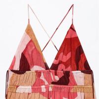 Vestidos Largos Holgados con Tirantes y Cuello en V, Estilo Vacacional con Estampado para Mujer, Novedades Verano 2025 - details 3