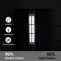 Cortinas de Dormitorio de Doble Capa Aislantes Térmicos Opaques con Ojales Protección UV,1 pieza - details 4