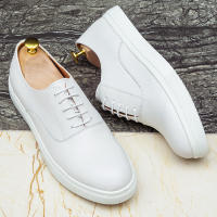 Zapatos casuales de cuero para hombre, zapatos de hombre de moda versátiles con cordones de piel de vaca. - details 15