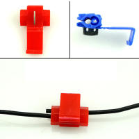 Conector de cable duradero para motocicleta, juego de abrazaderas de Material resistente, color azul y rojo, 10 piezas - details 0