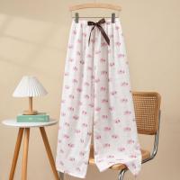 Pijama de algodón con burbujas para mujer, pantalones casuales de verano nuevos para el hogar, estilo delgado, se pueden usar al aire libre, pantalones antimosquitos, pantalones largos sueltos de talla grande - details 8